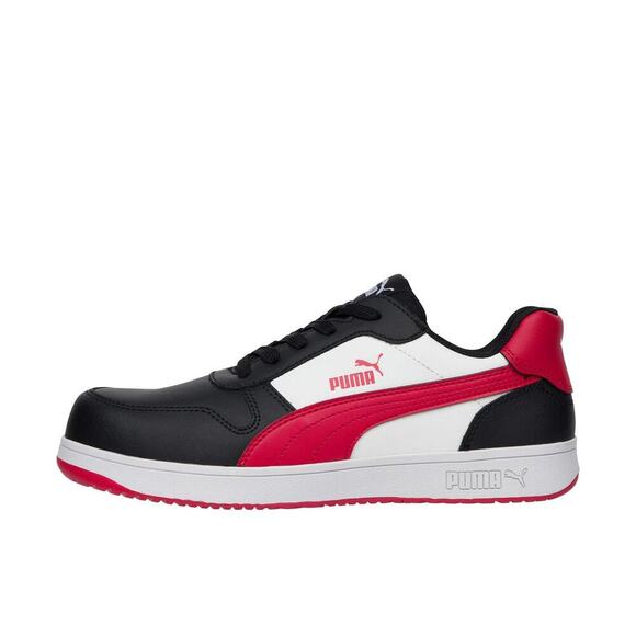 Puma Safety Red/White/Black Frontcourt Low Composite Toe Shoes/Sneakers - Picture 2 of 12